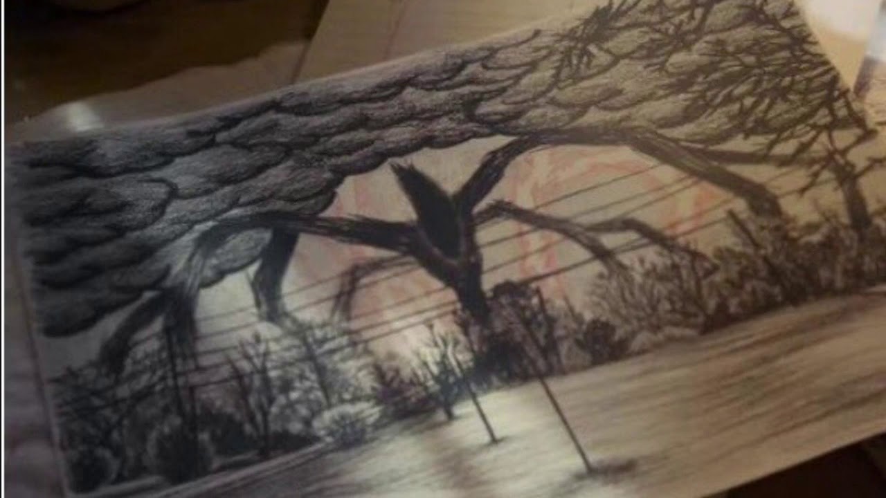 1280x720 Recreation Of The Shadow Monster Drawing From Stranger Things