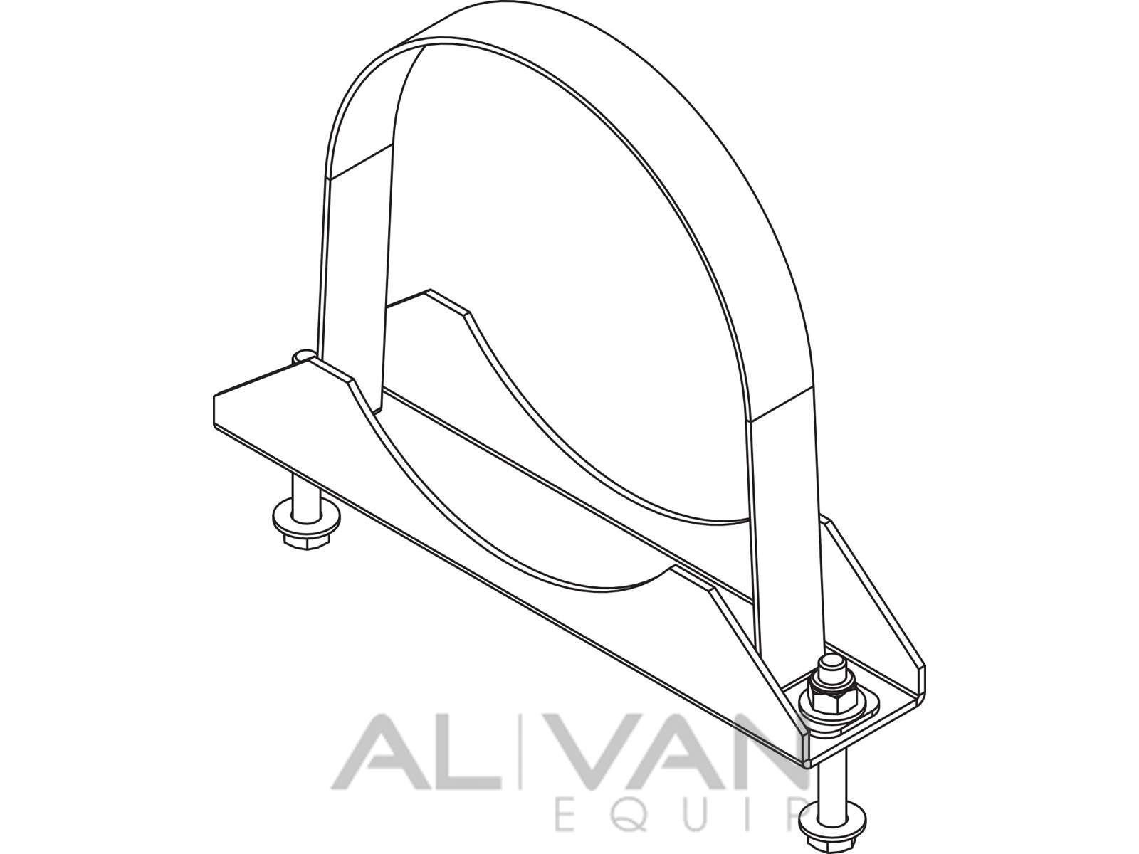 1600x1200 Transport Tube Cradle Strap 6078 Line Drawing Al Van Equip