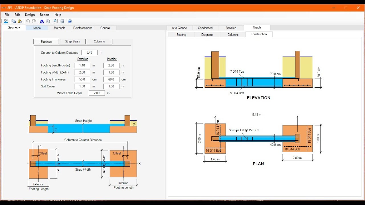 1280x720 Strapnear Footing Design With Footing Beamtie Beam