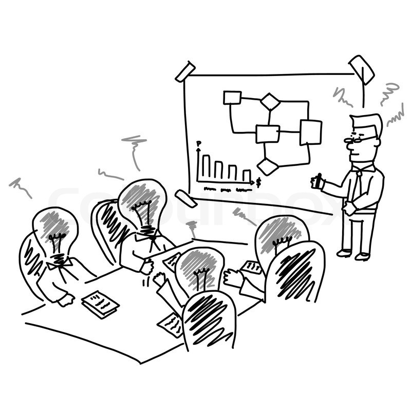 800x800 Vector Of Business Meeting And Brainstorming Presentation