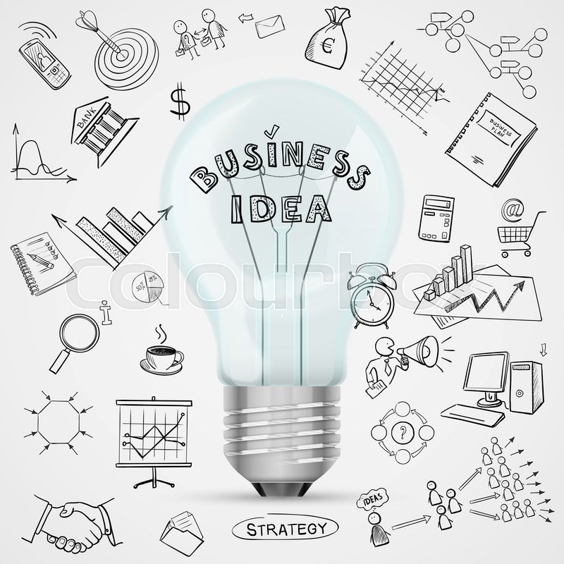 800x800 Bulb With Drawing Business Success Strategy Plan Idea, Excellent