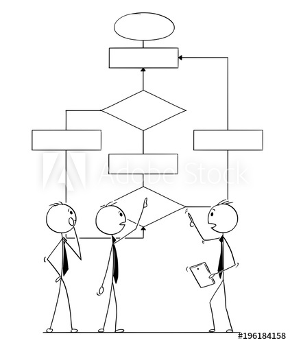 423x500 Cartoon Stick Man Drawing Conceptual Illustration Of Business Team
