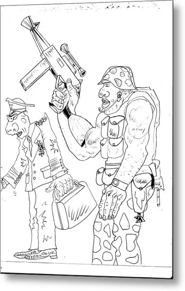 381x600 Marine Strike Drawing By George Shaw