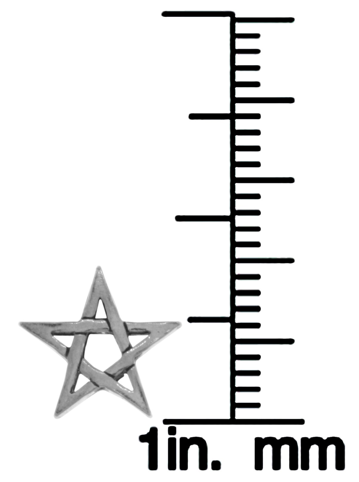 1203x1617 Jewelry Trends Sterling Silver Five Point Star Stud Post Earrings