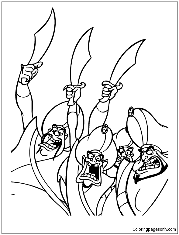 589x773 Sultan Soldiers Coloring Page