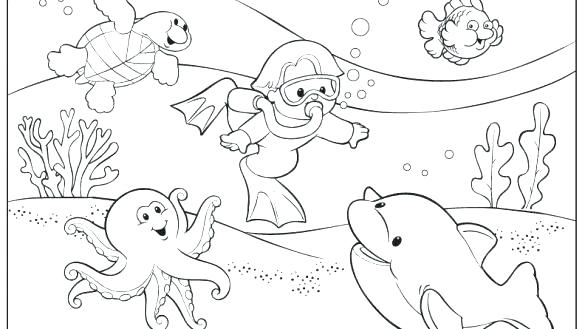 585x329 Kids Coloring Pages Summer View Beach Summer Free Coloring Pages