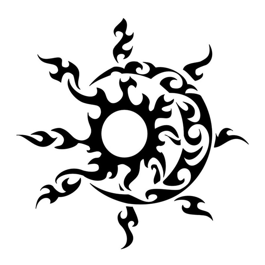 900x900 Tribal Sun And Moon Tattoos