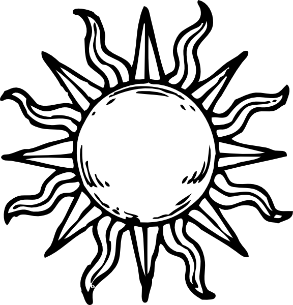 576x600 Easy Sun And Moon Drawings