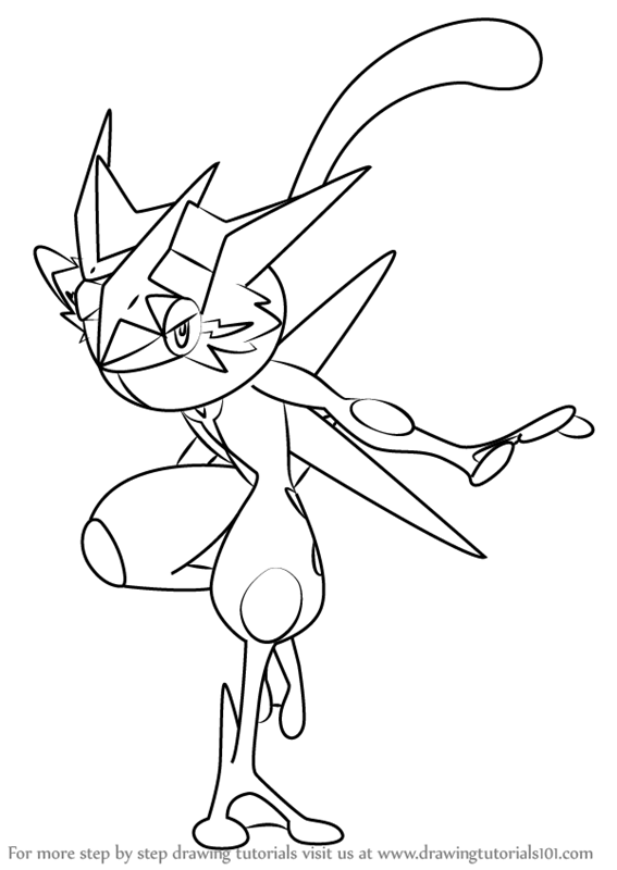 567x800 Learn How To Draw Ash Greninja From Pokemon Sun And Moon