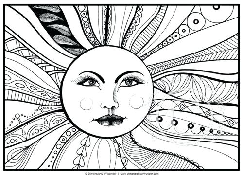 500x364 Coloring Pages Sun Easy Adult Coloring Pages Sun Download Free