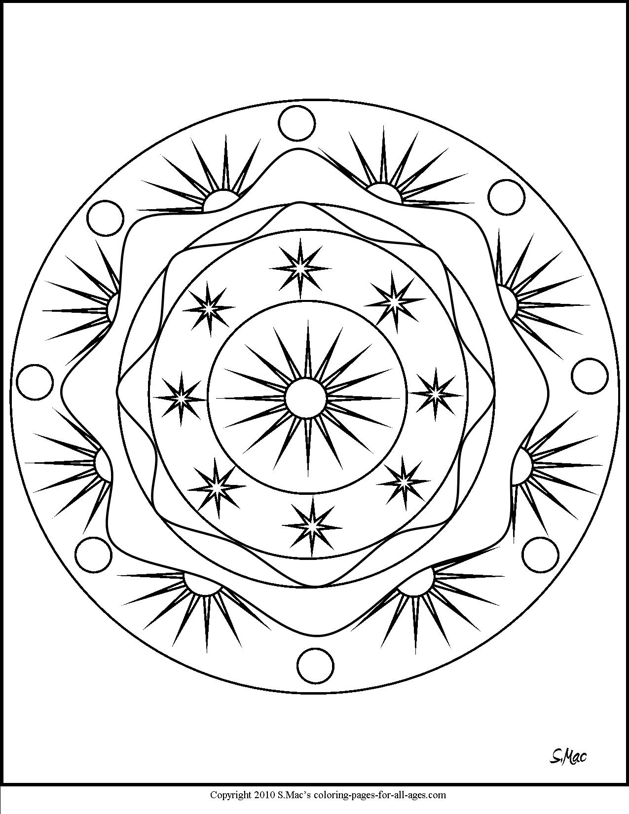 1275x1650 Mandala Coloring Pages S.mac's Place To Be
