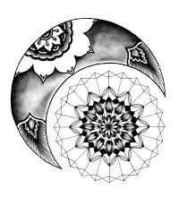 219x230 Moon Mandala Mandala Drawing And Mandalas On Moon