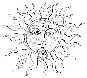 300x271 Sun Face Drawings