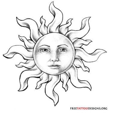 380x377 Collection Of Sun Drawing With Face High Quality, Free