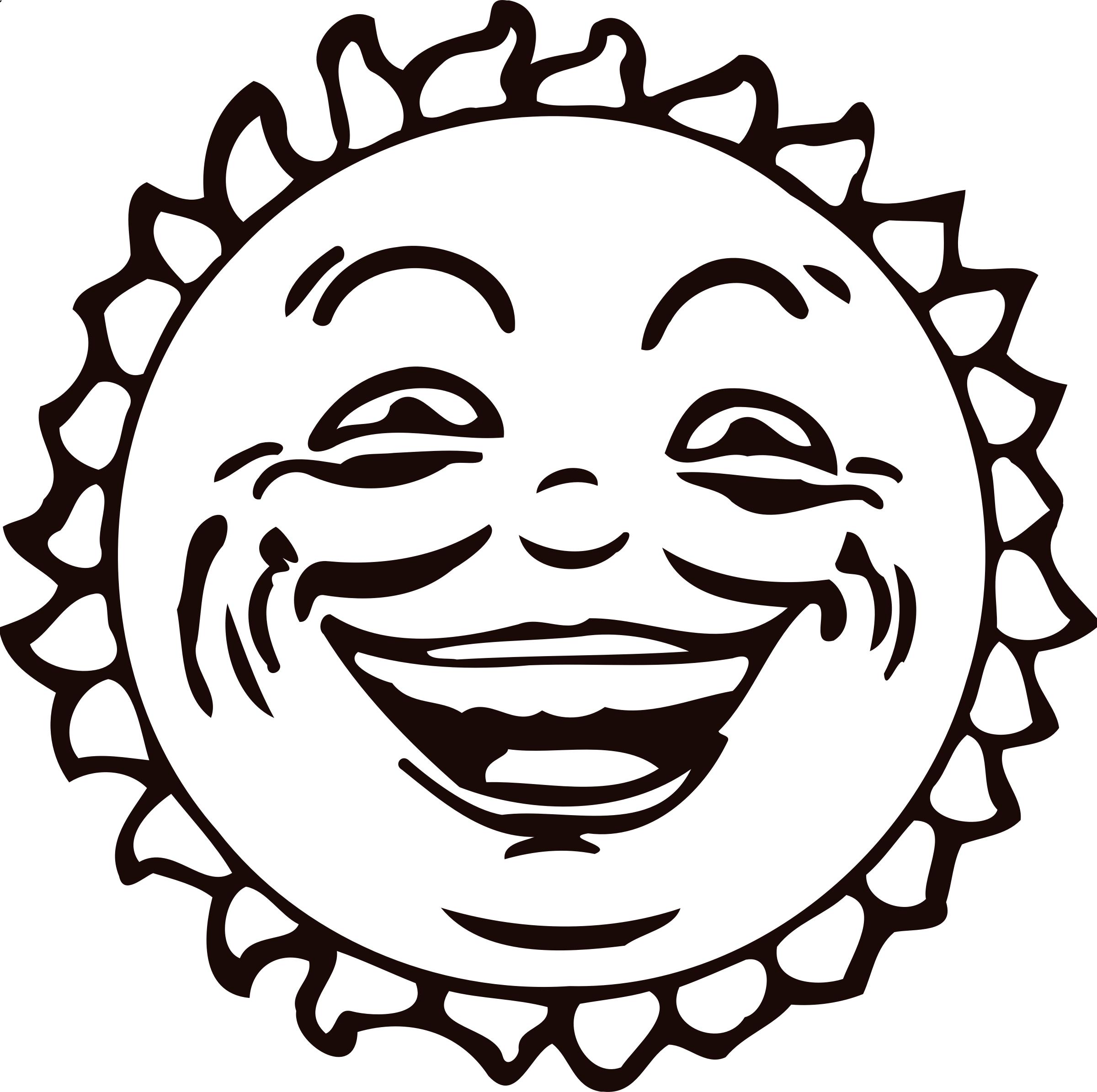 2400x2390 Sun Face 2 Icons Png