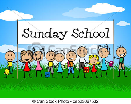 450x357 Sunday School Banner Indicates Youths Child And Faith . Drawings