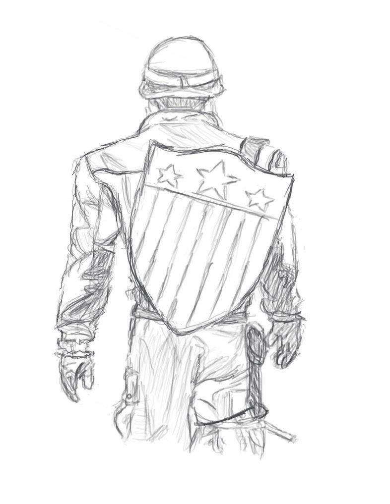 786x1017 Captain America Sketch By Ewrong