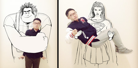 450x224 Coolpics Super Cool Drawings Invade Real World