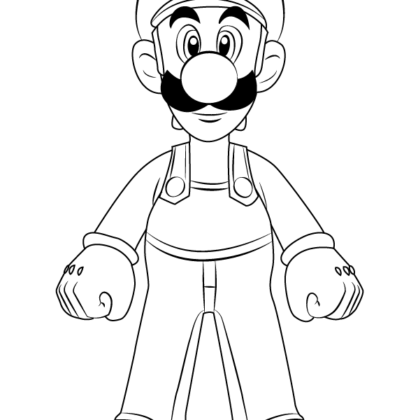 598x600 Mario And Luigi Drawing Coloring Pages Kids 2018