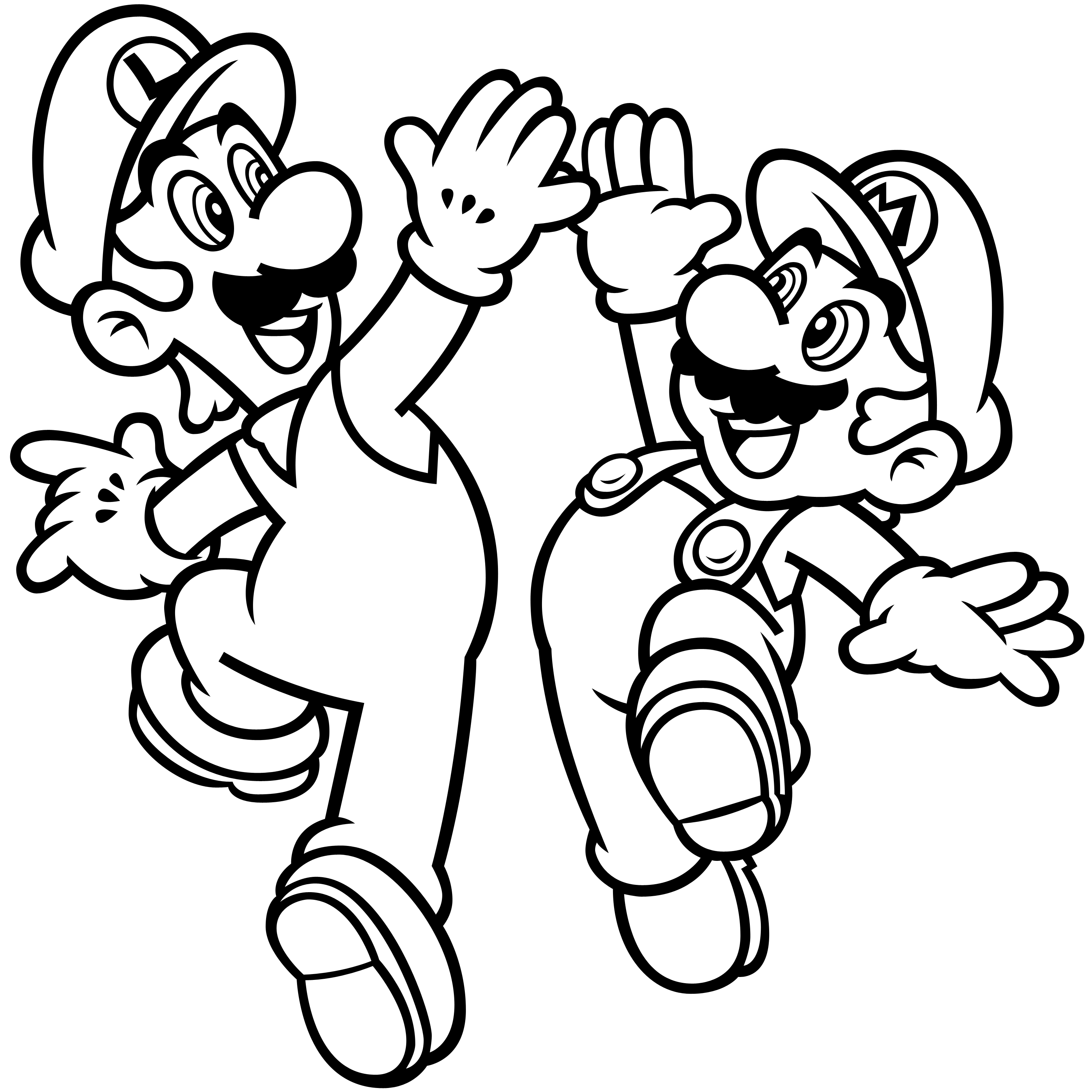 3000x3000 Mario And Luigi Drawing How To Draw Luigi From Super Mario