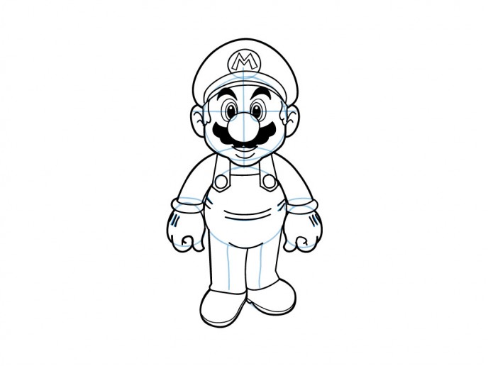 688x516 Collection Of Simple Mario Drawing High Quality, Free