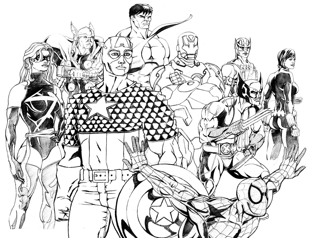 1080x792 Marvel Colorings Super Heroes Superheroes Printable Photos Ideas
