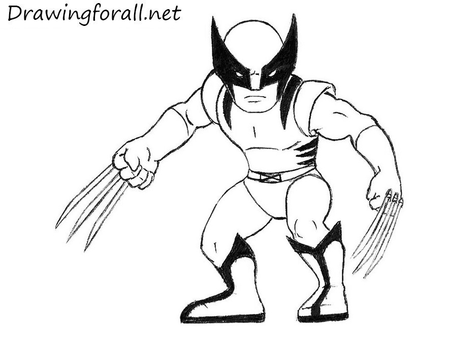 900x665 How To Draw Wolverine Learn How To Draw An Angry Wolverine