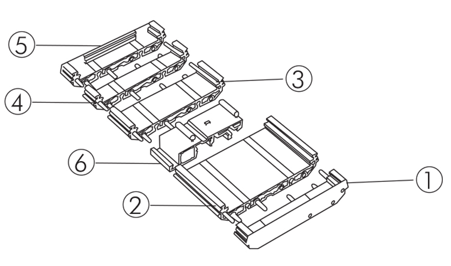 882x522 M 72 Support One Din Rail (En 60715) Mounting Modular Supports