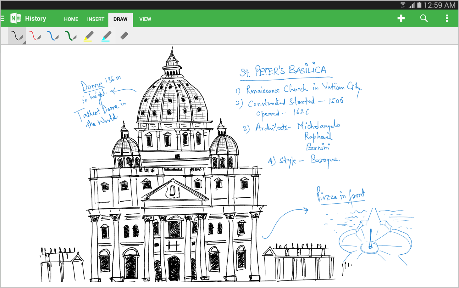 1460x915 Onenote For Android Now With Handwriting Support, Full Tablet