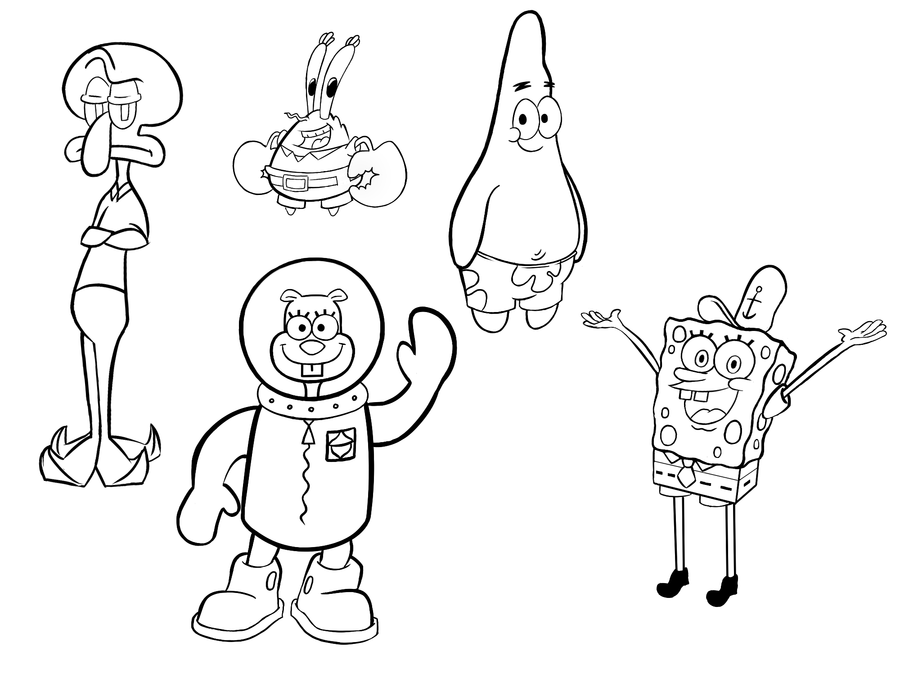 900x697 How To Draw Spongebob Step By Step + Funny Sketch And Picture