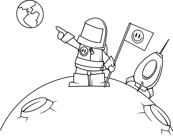 600x473 Coloring Pages For Adults An Astronaut Pointing Earth