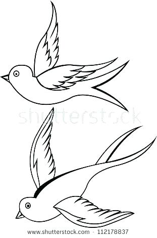 311x470 Sparrow Outline Tattoo Swallow Tattoo Outline By Sparrow Outline
