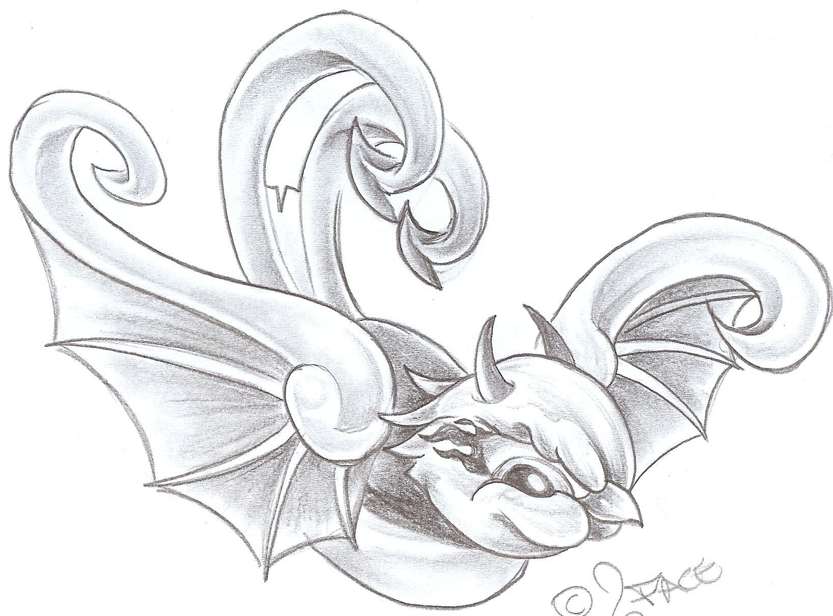 1636x1211 Swallow Evil Tattoo Design By 2face