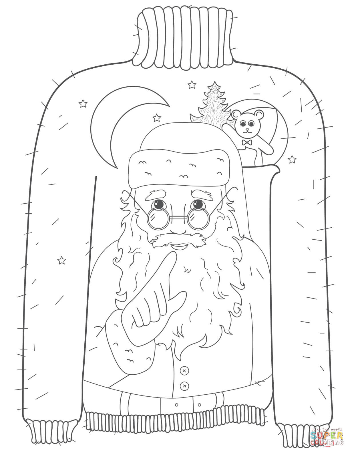 1224x1584 Ugly Sweater Coloring Pages Archives