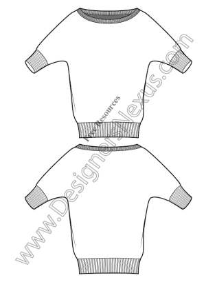 316x409 V12 Vector Sweater Sketch Free Illustrator Fashion Technical Flats