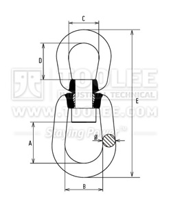 246x300 1459 Trawling Swivel Ctd Light Blue Ss Center