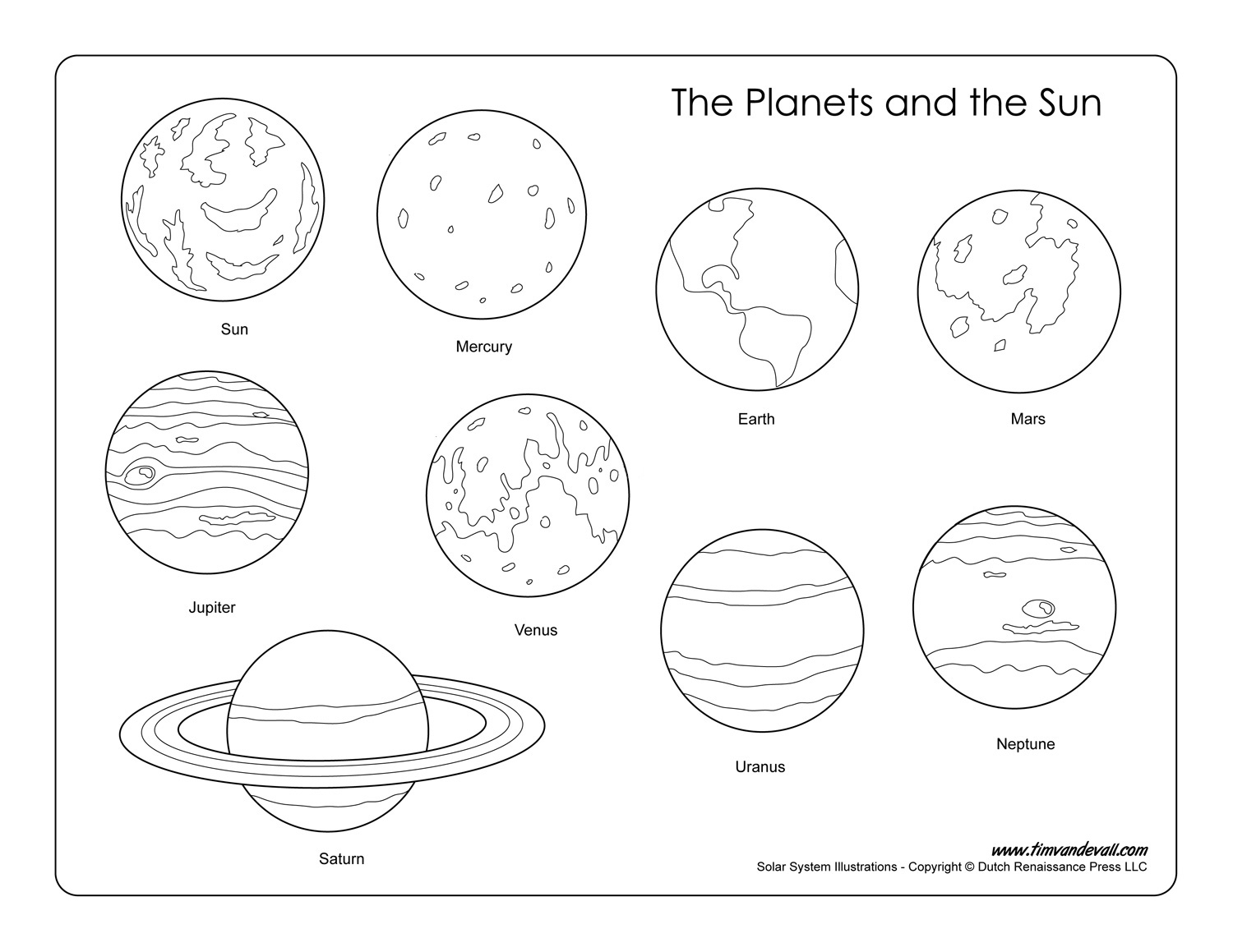 1500x1159 Solar System Drawing For Kids The Planets In Solar System Coloring