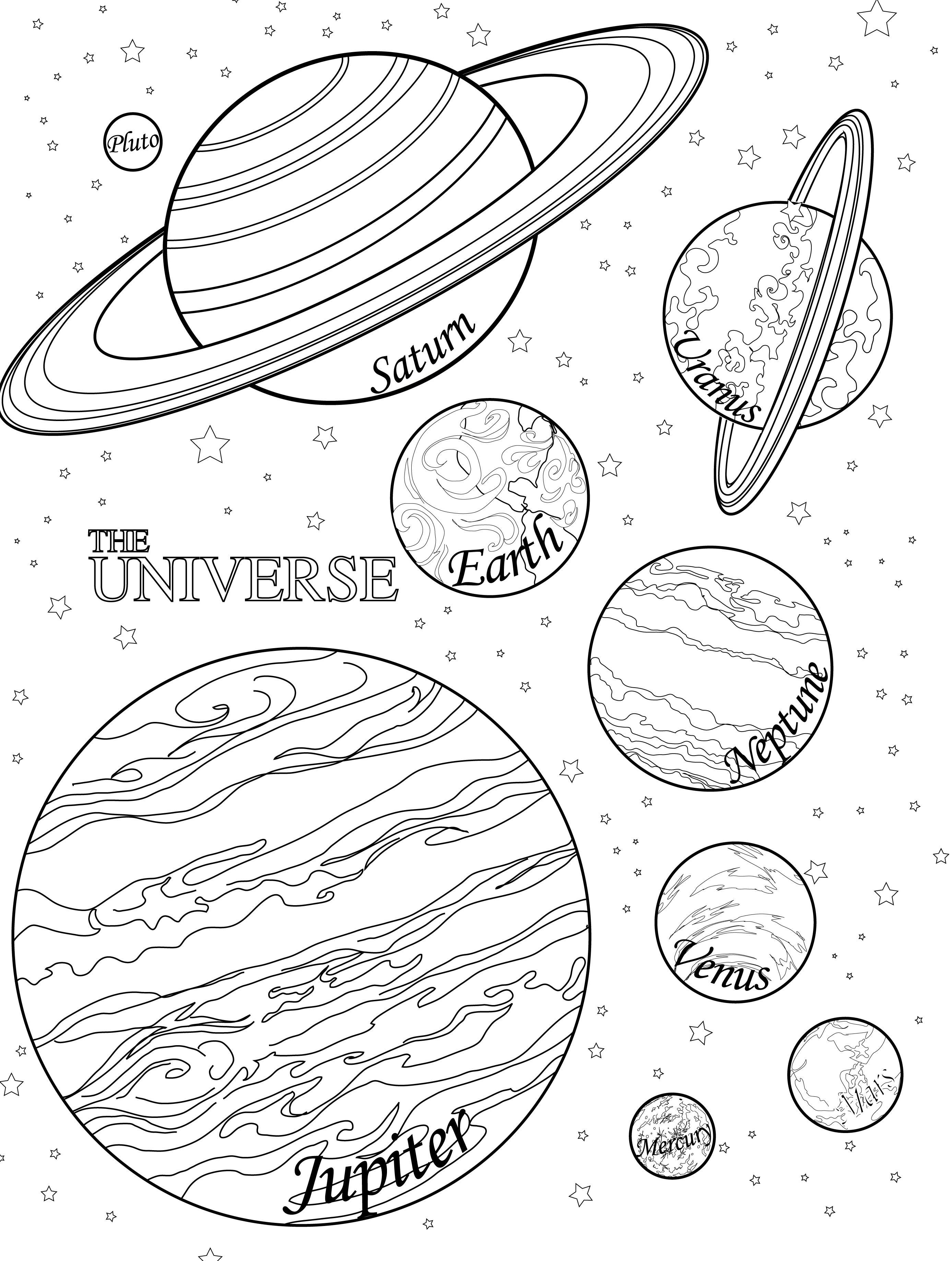 2775x3675 Solar System Drawing Worksheets Free Printable Planet Coloring