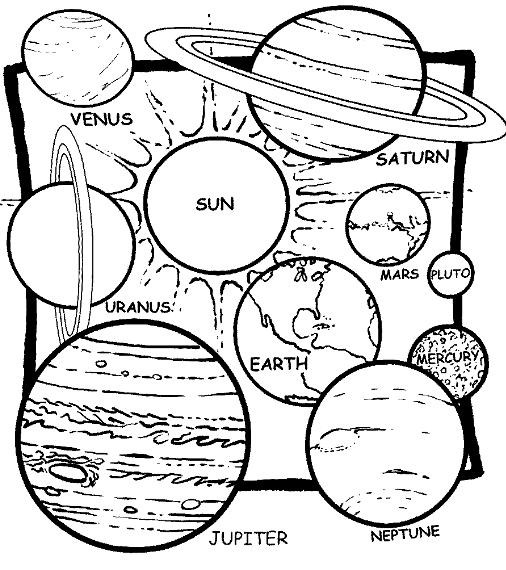 506x570 Unique Solar Eclipse Coloring Page Solar System Drawing For Kids