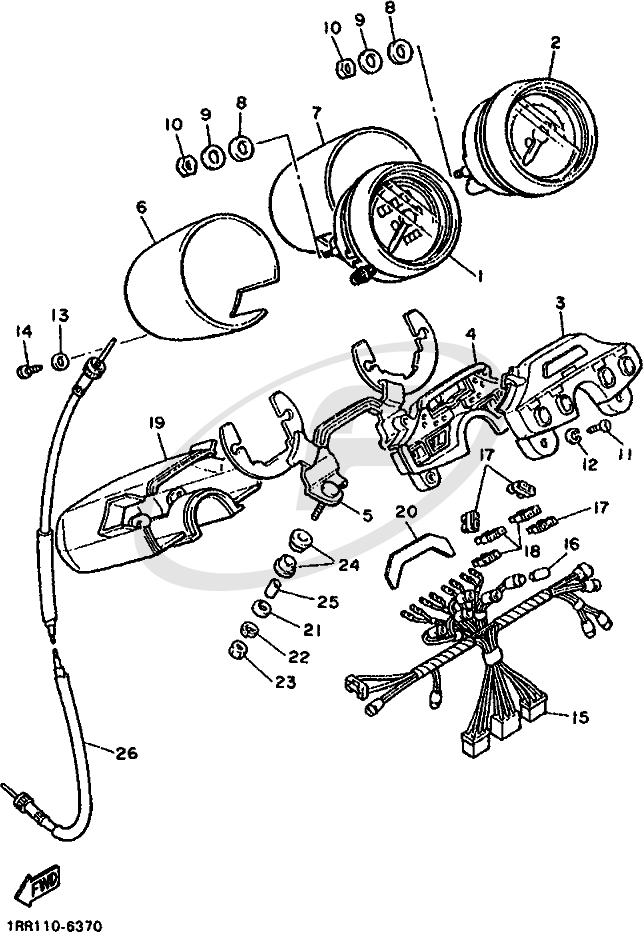 643x932 Yamaha 42x 83508 00 Cover, Tachometer