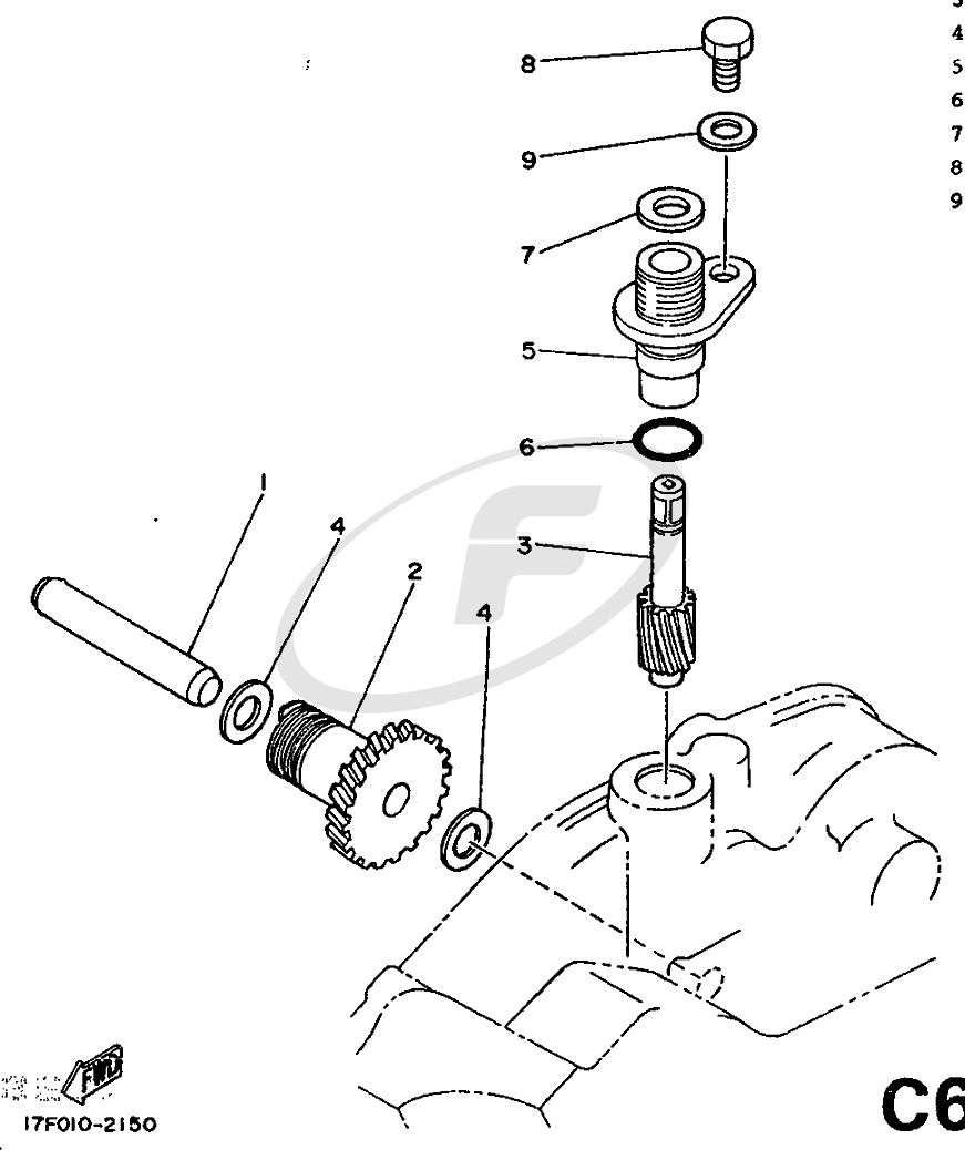 871x1038 Yamaha Dt125r (3py2, 1989) 999 C 1989 Tachometer Gear Supplied