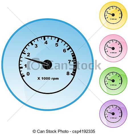 450x470 Tachometer Clipart Vector