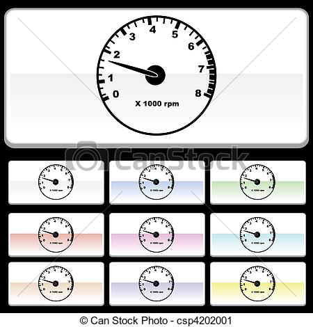 450x470 Tachometer Vector Clip Art