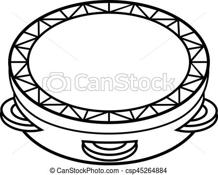 450x362 Tambourine. Musical Instrument For Kid. Baby Toy. Cartoon