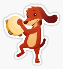 210x230 Tambourine Drawing Stickers Redbubble