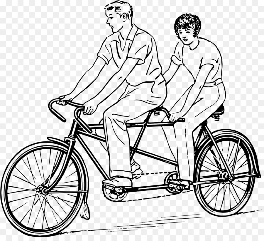 900x820 Tandem Bicycle Cycling Drawing Clip Art