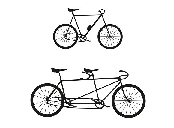 580x427 Collection Of Tandem Bicycle Drawing High Quality, Free