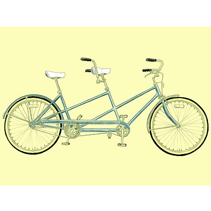 430x430 Tandem Bicycle Drawing