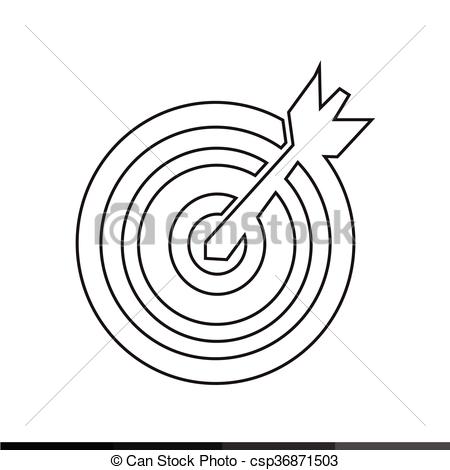 450x470 Target With Dart Icon Illustration Design Vector Clipart