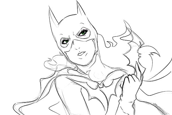 600x400 Batgirl Looking Target Coloring Pages Batgirl Looking